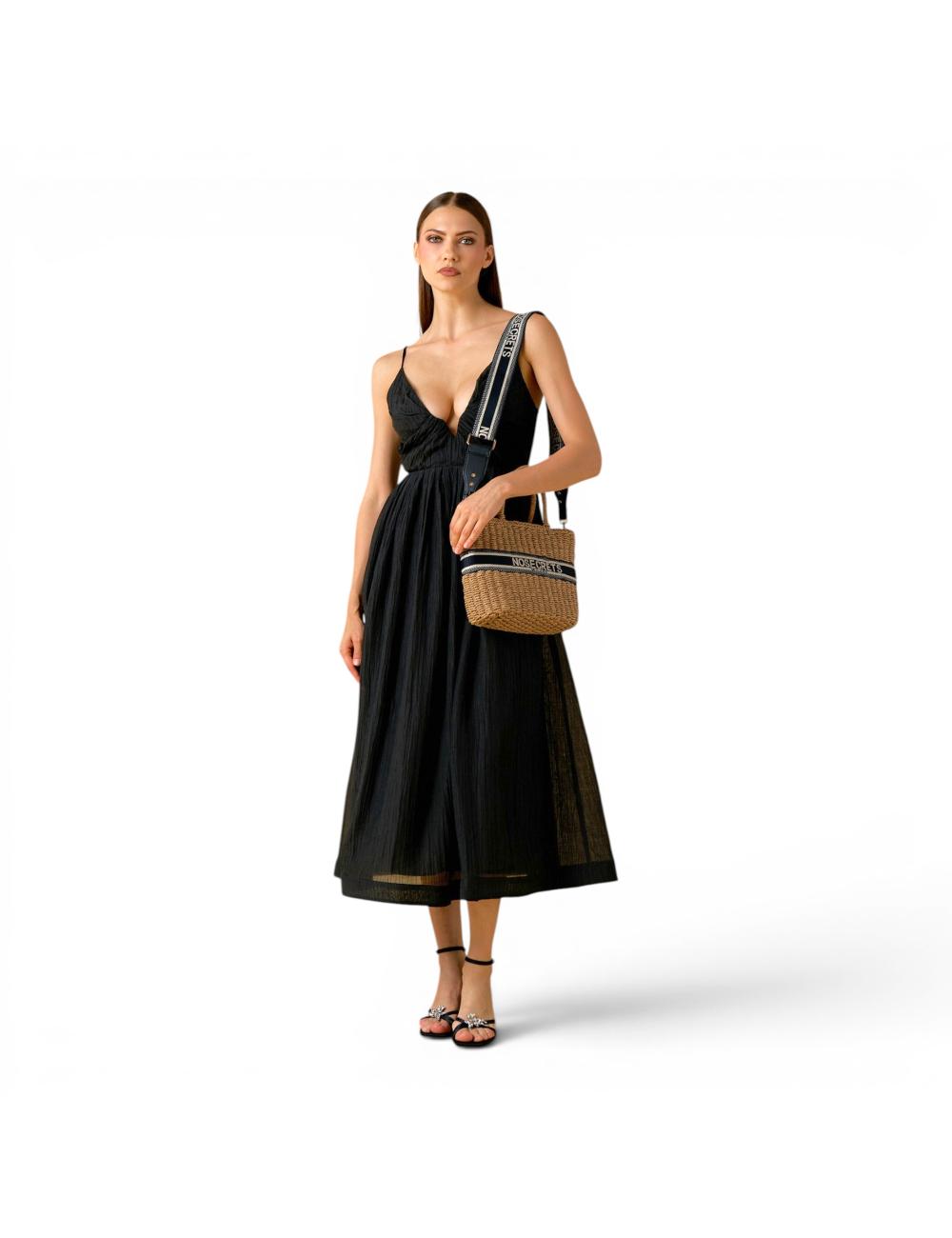 NoSecrets long v-neck dress