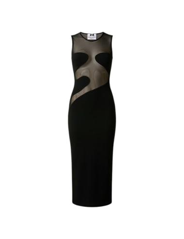NoSecrets long black dress with transparencies