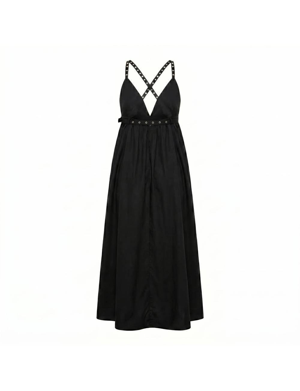NoSecrets long dress with belt and studs
