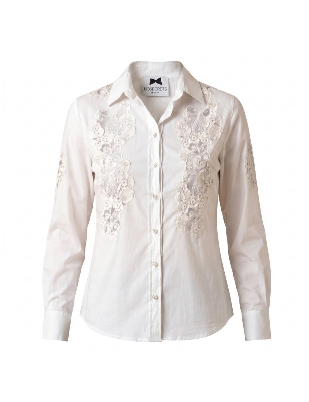 NoSecrets white shirt with lace