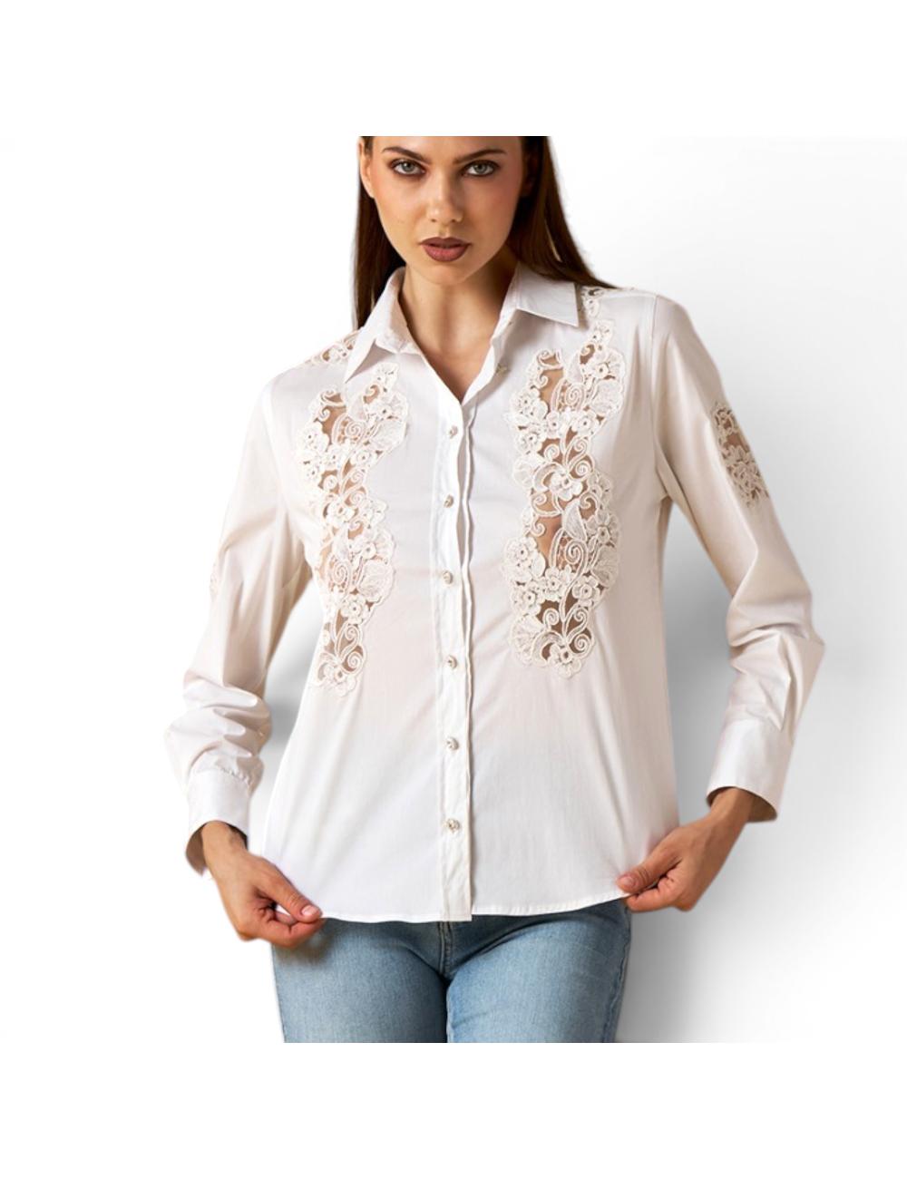 NoSecrets white shirt with lace