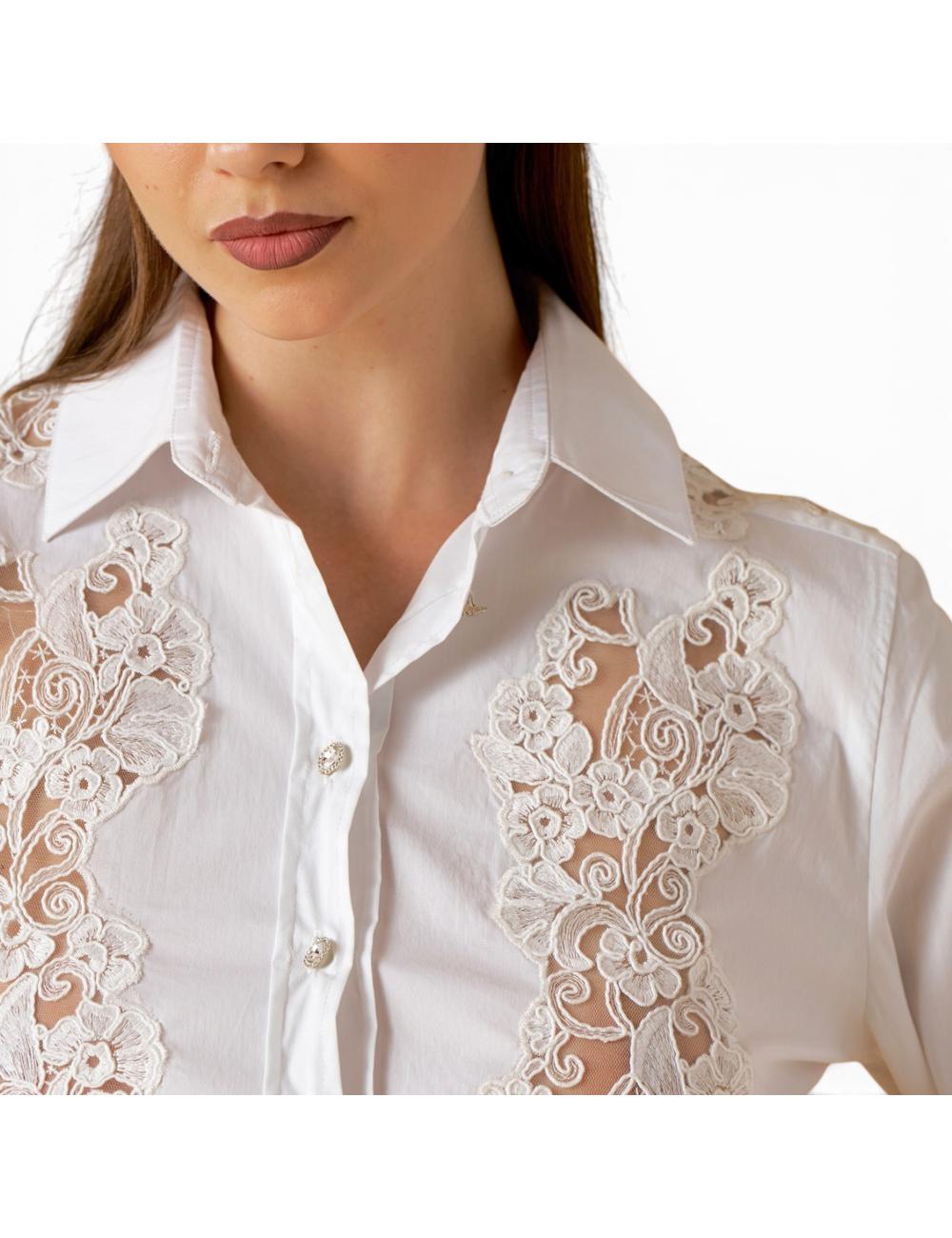 NoSecrets white shirt with lace