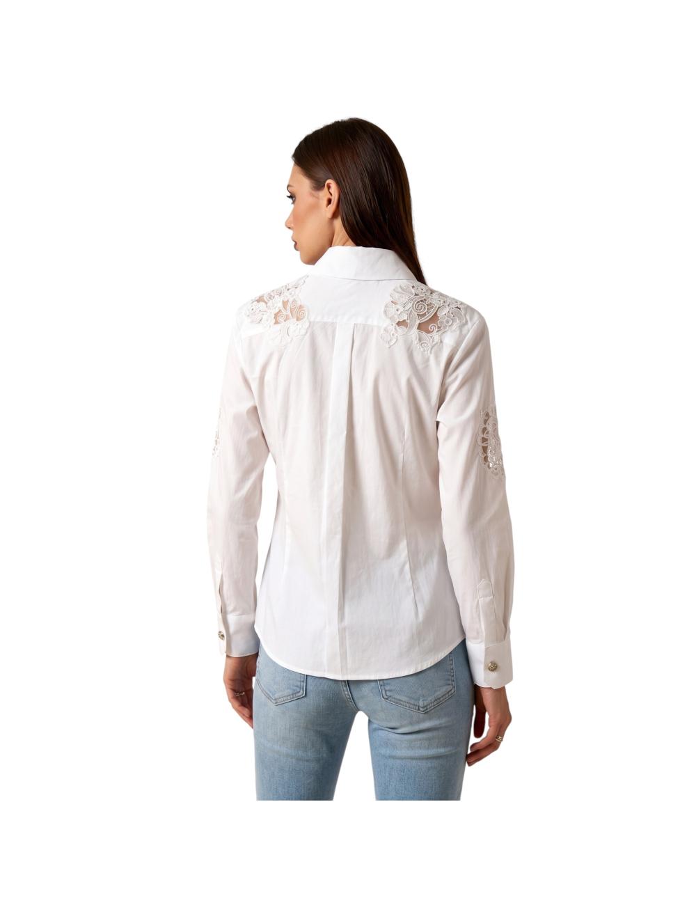 NoSecrets white shirt with lace
