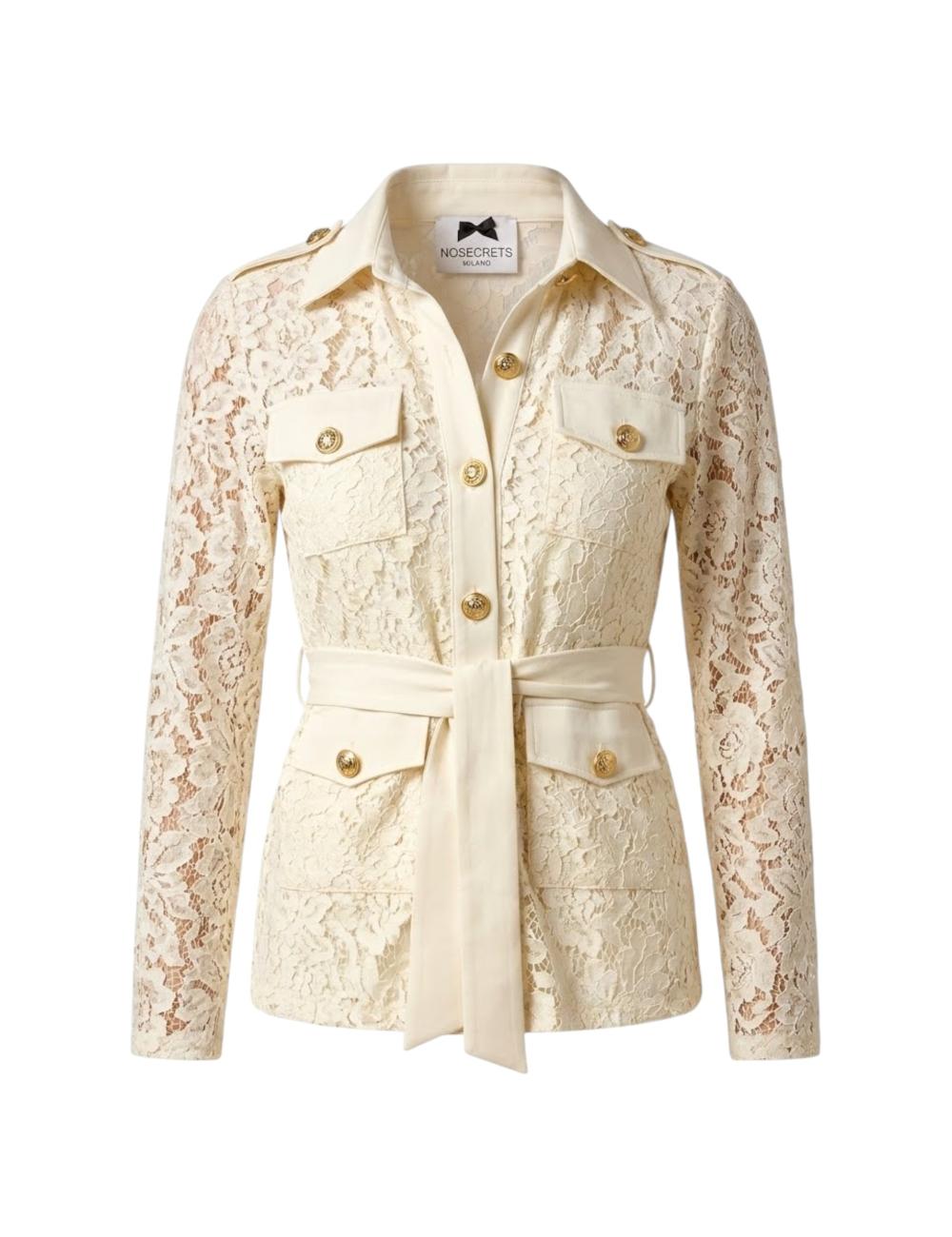 NoSecrets lace safari jacket
