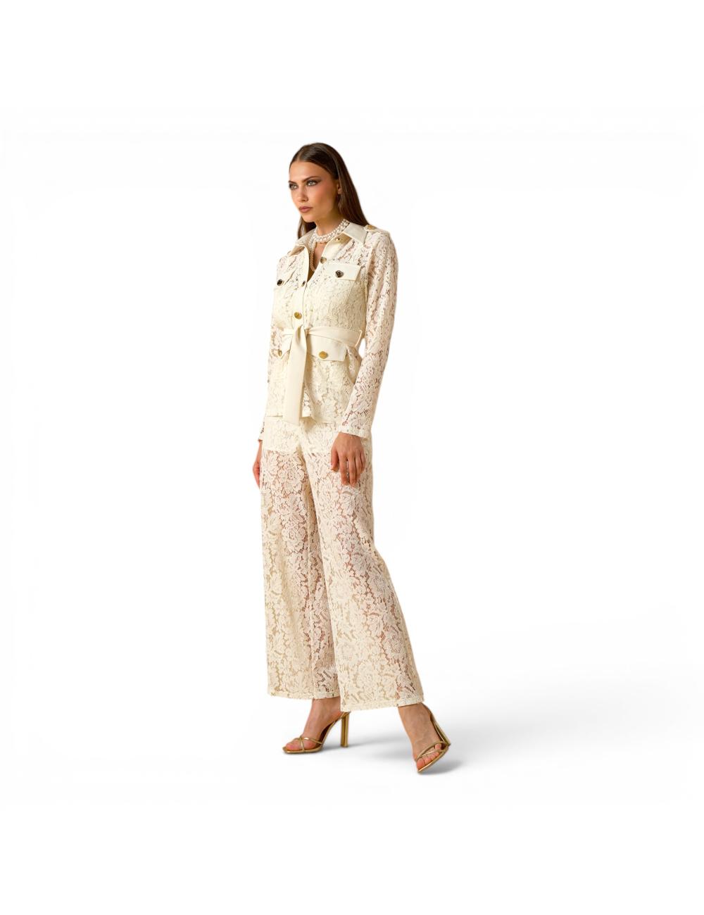 NoSecrets lace safari jacket