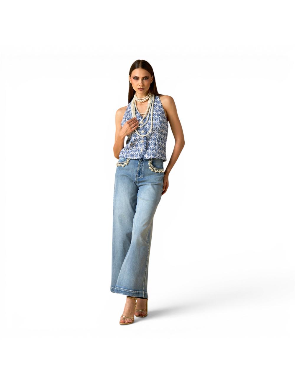 Nosecrets jeans con perle