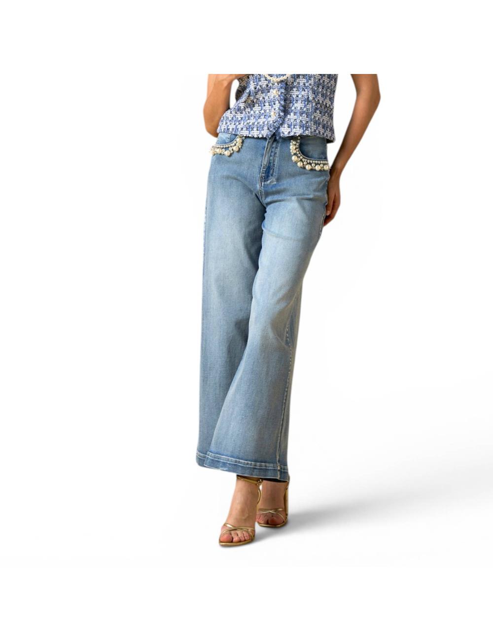 Nosecrets jeans con perle