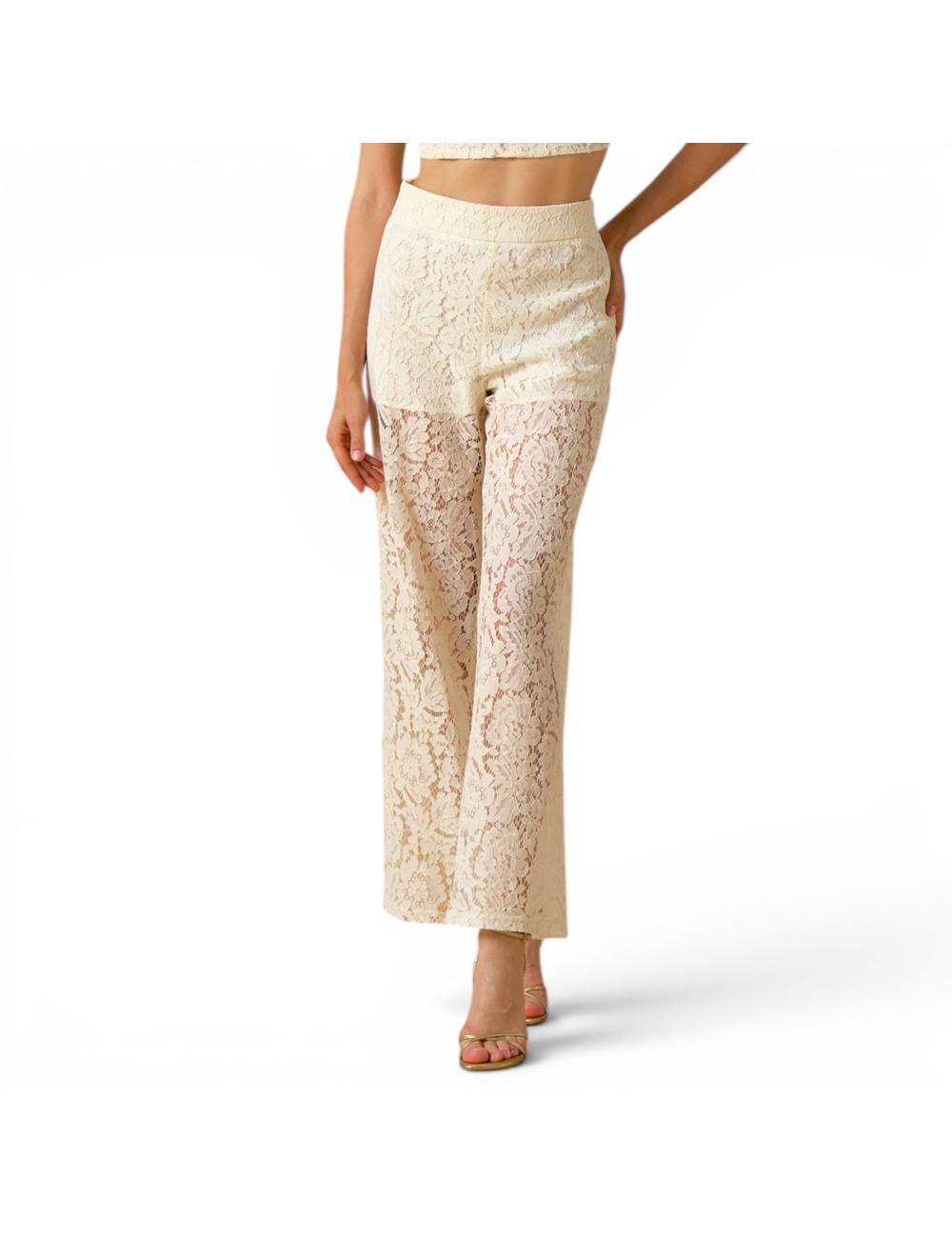 Nosecrets ivory lace trousers