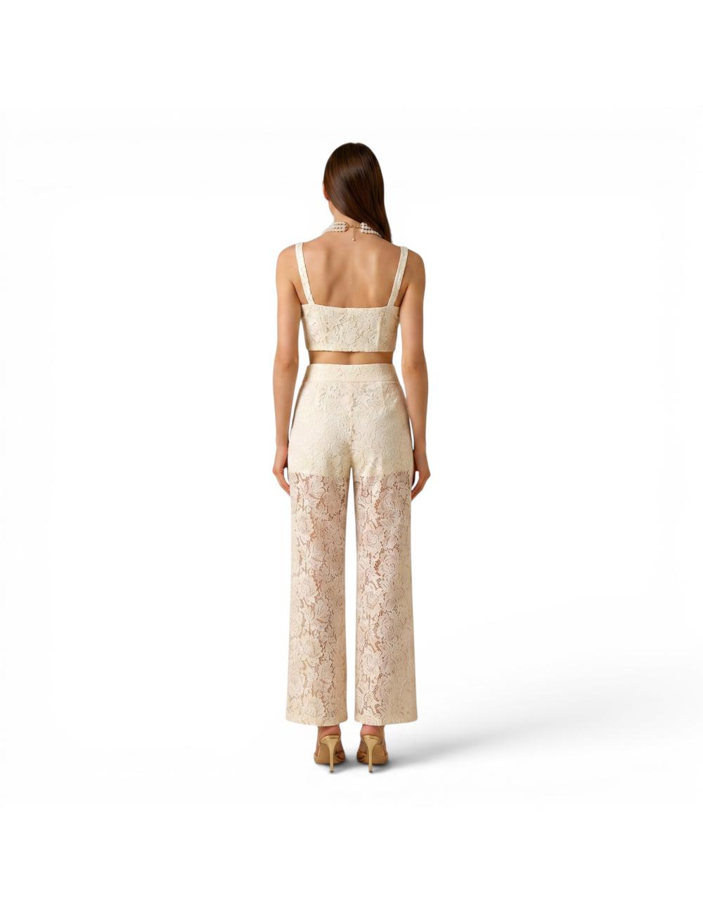 Nosecrets ivory lace trousers
