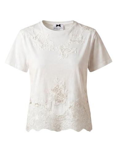Nosecrets white t-shirt with lace