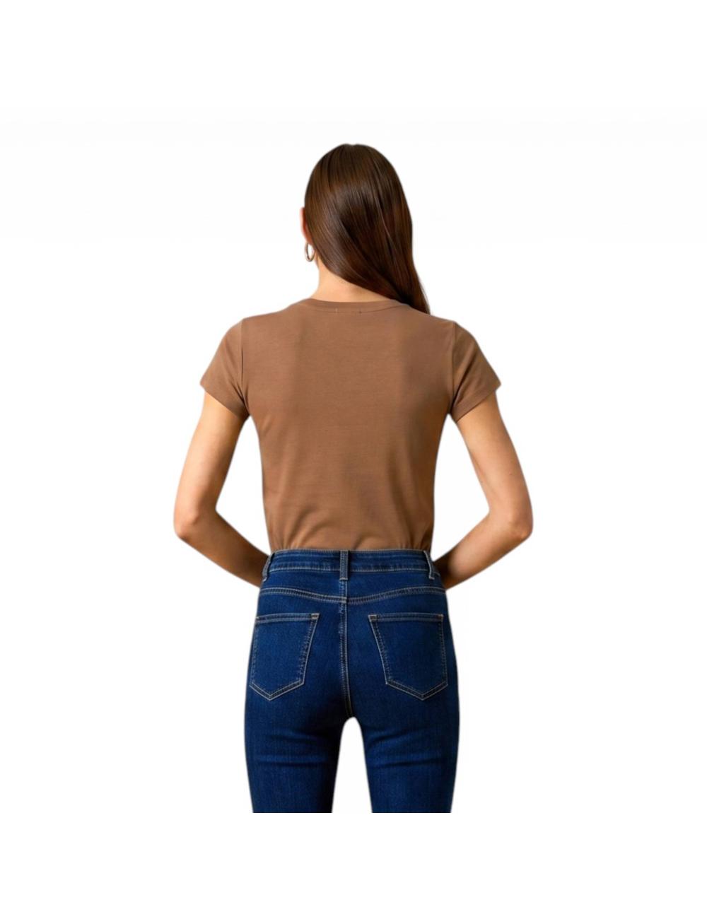 NoSecrets brown t-shirt with breast pockets