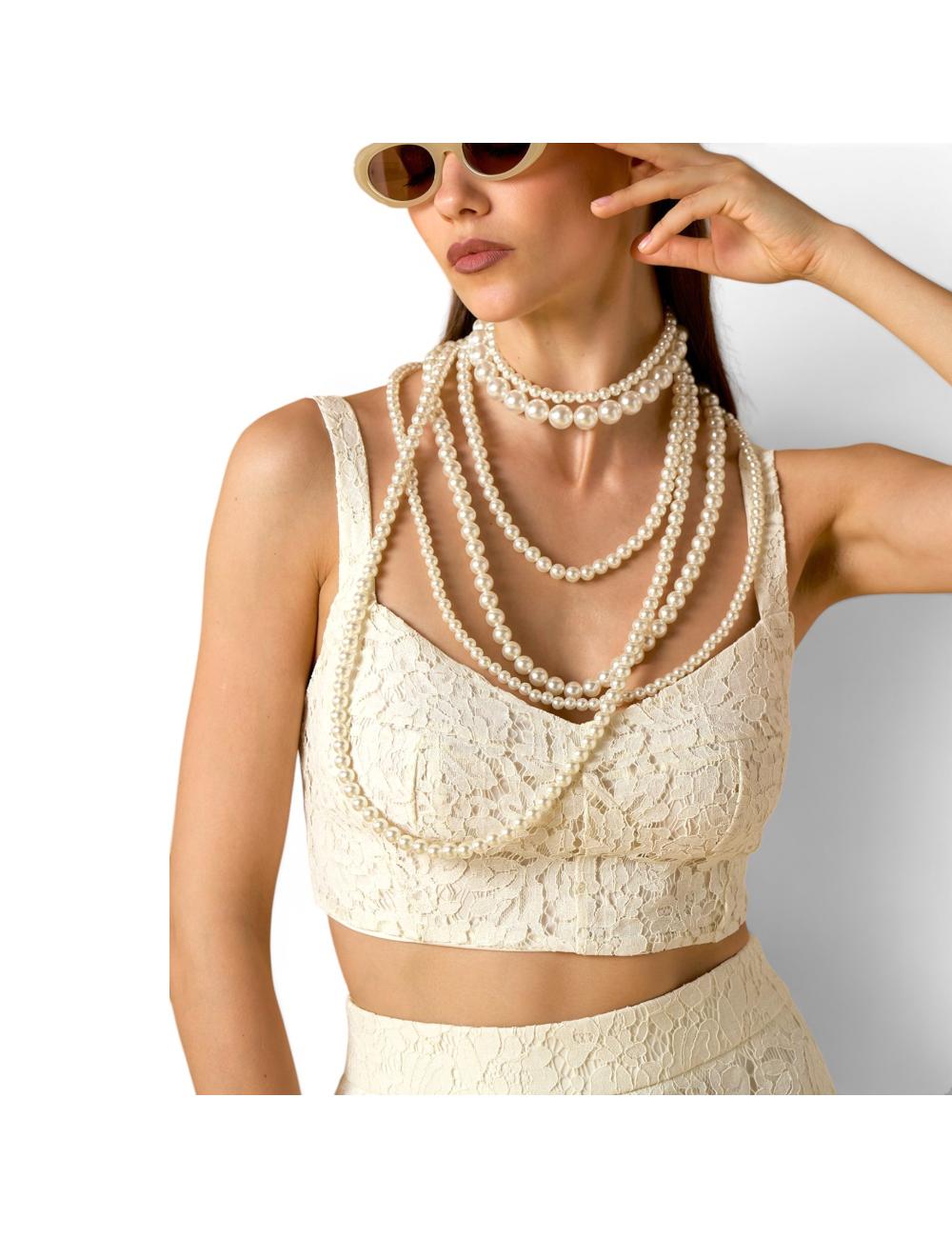 NoSecrets ivory lace top