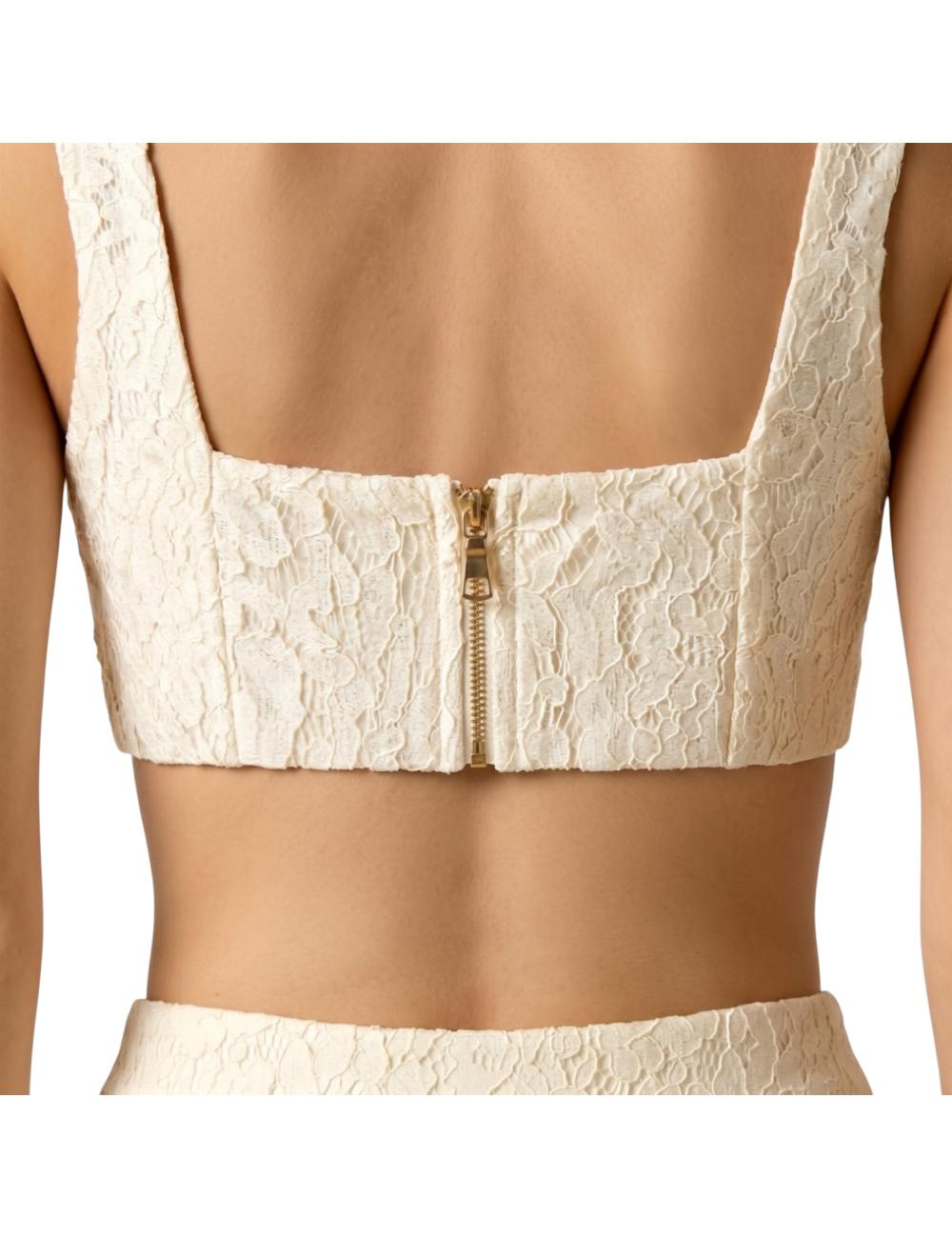 NoSecrets ivory lace top