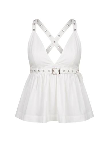 NoSecrets white belted top