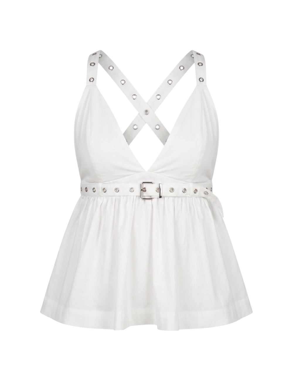 NoSecrets white belted top
