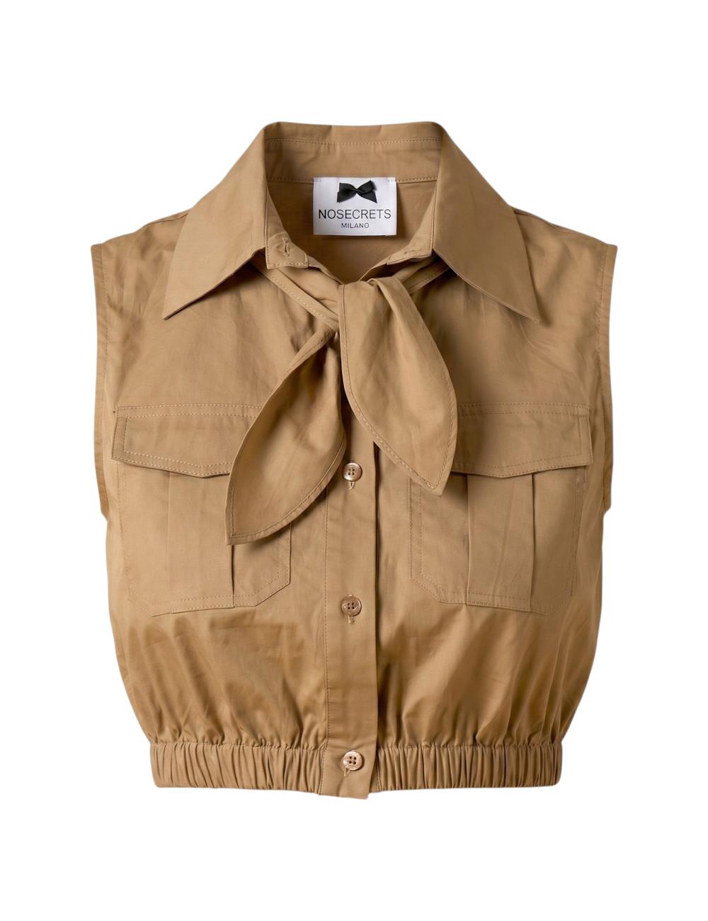 NoSecrets top corto beige