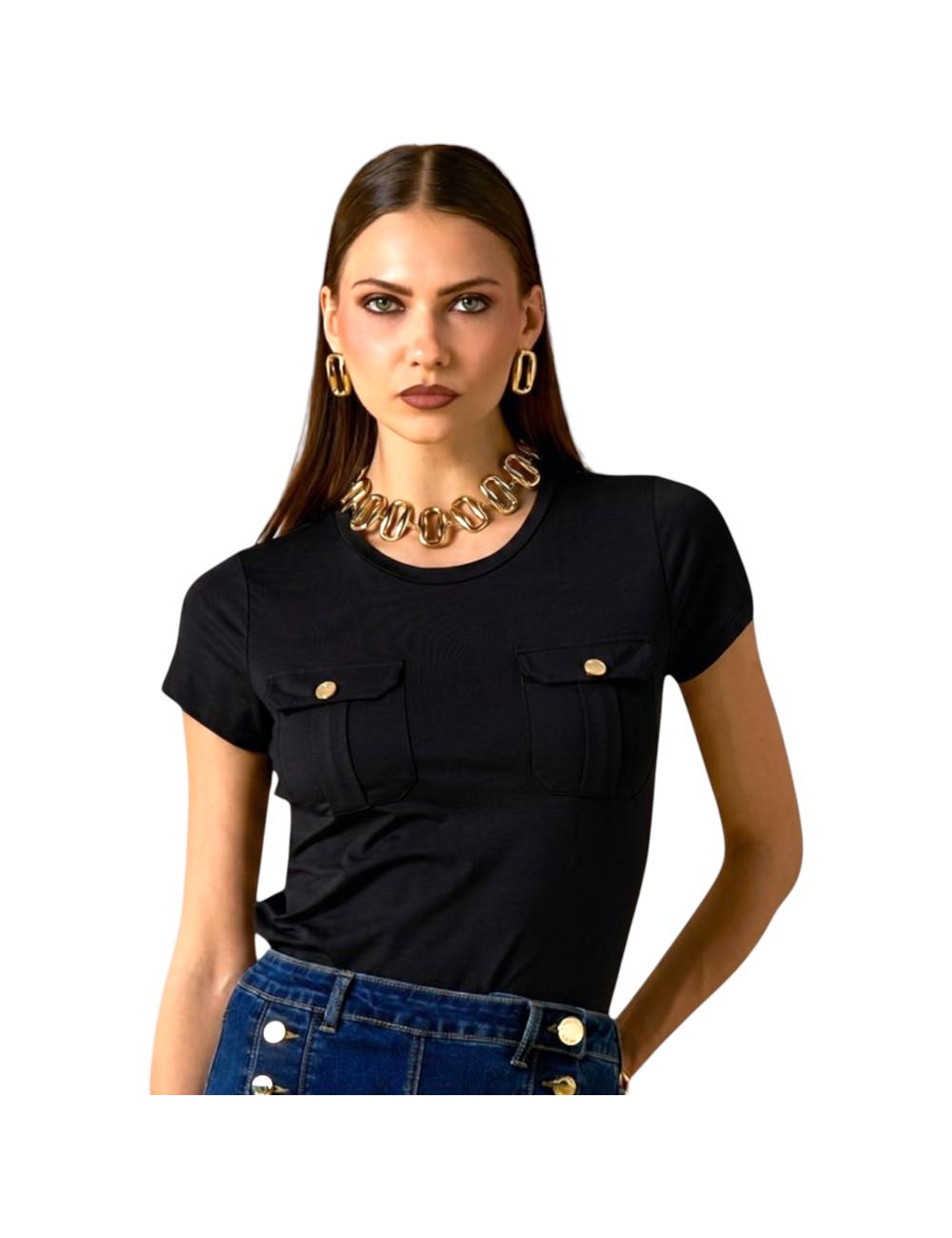 NoSecrets black t-shirt with pockets