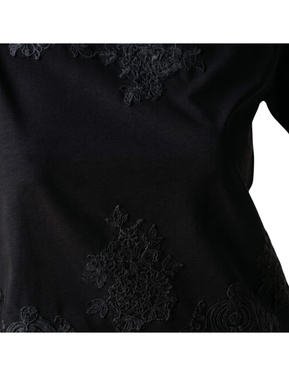 Nosecrets black t-shirt with lace