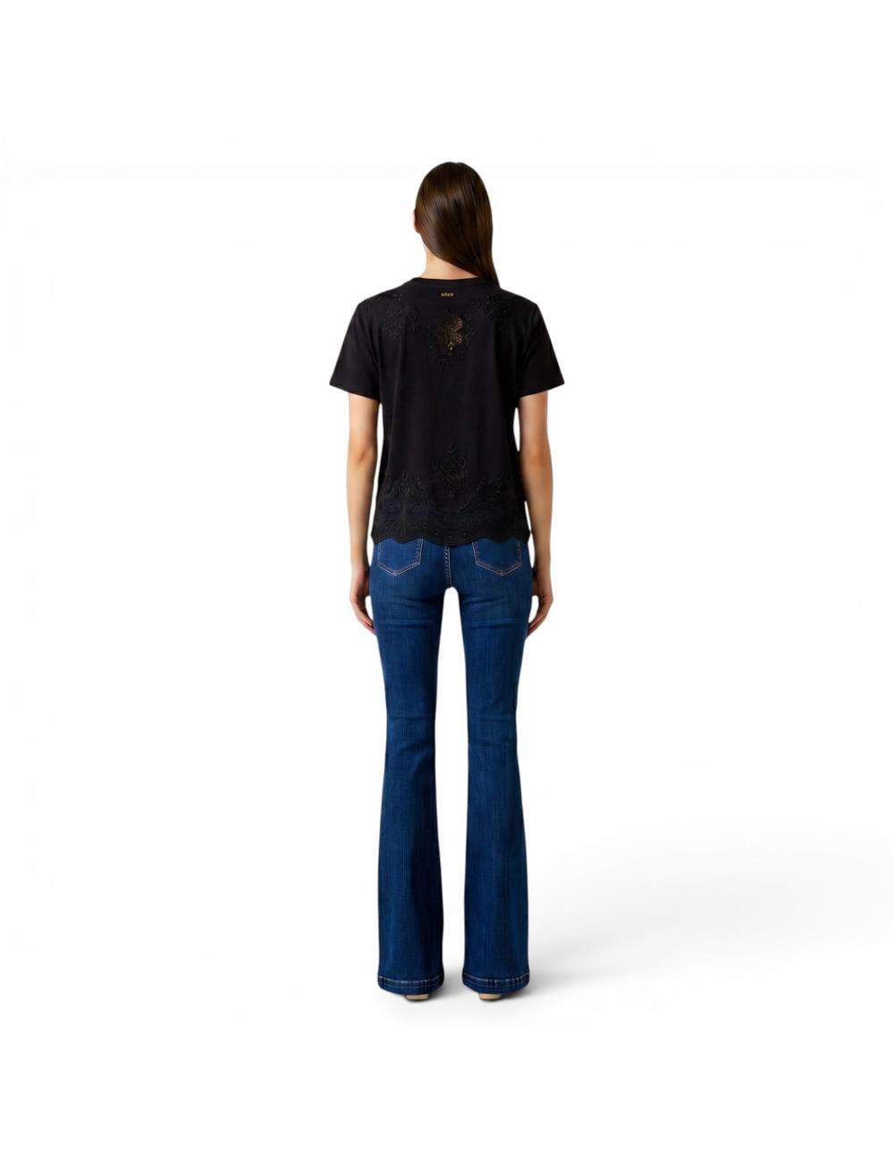 Nosecrets black t-shirt with lace