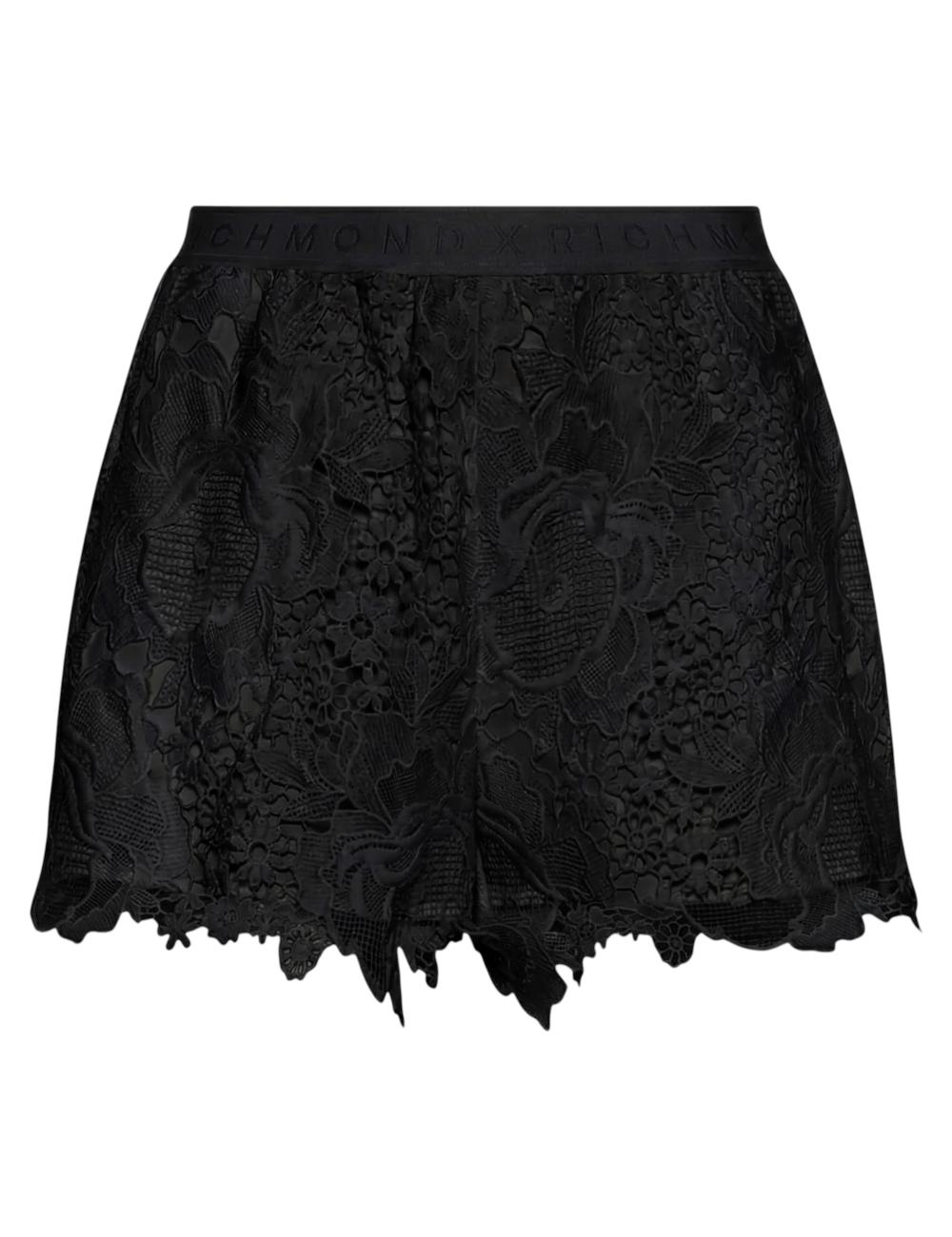 John Richmond black lace shorts