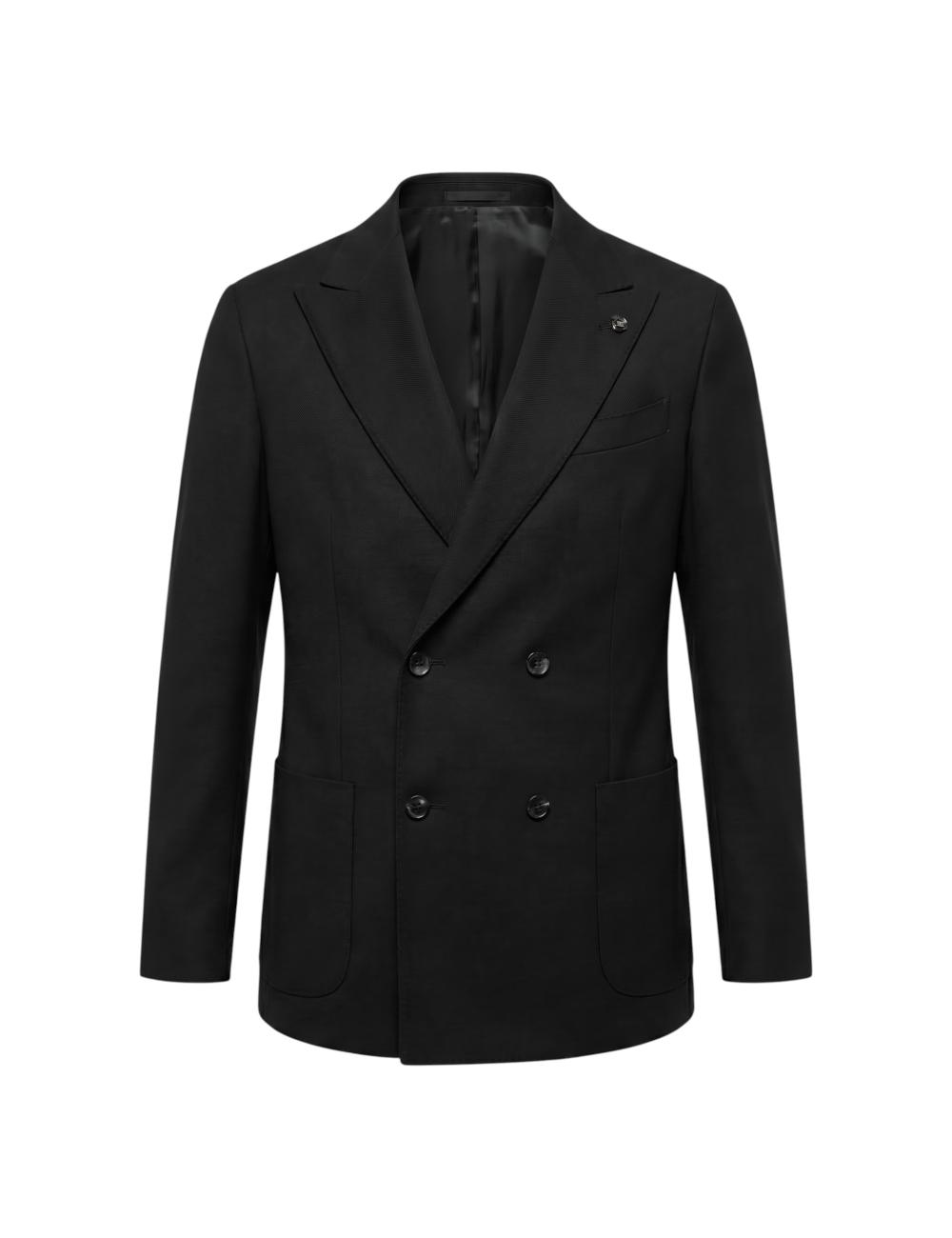 Outfit blazer nero doppiopetto