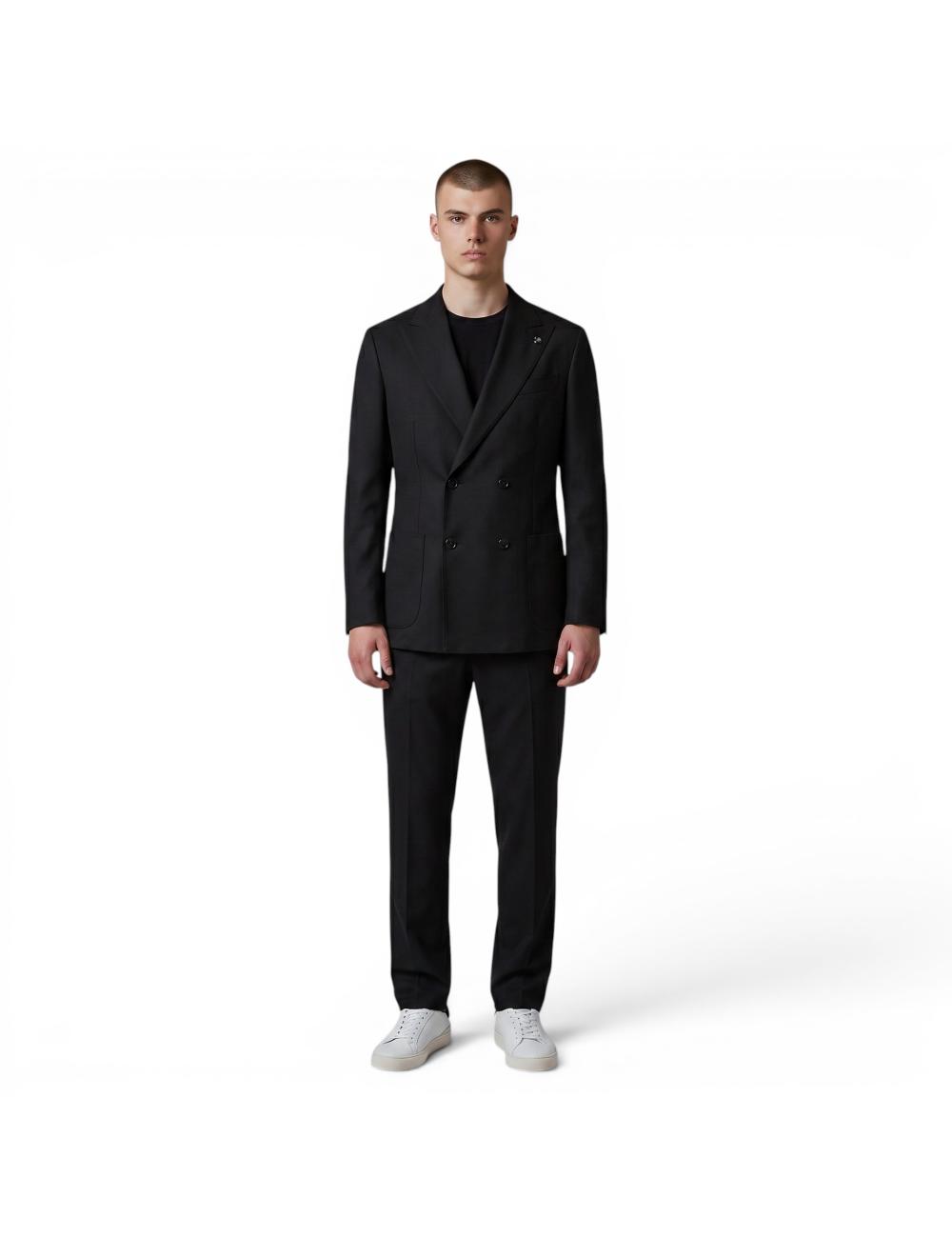 Outfit blazer nero doppiopetto