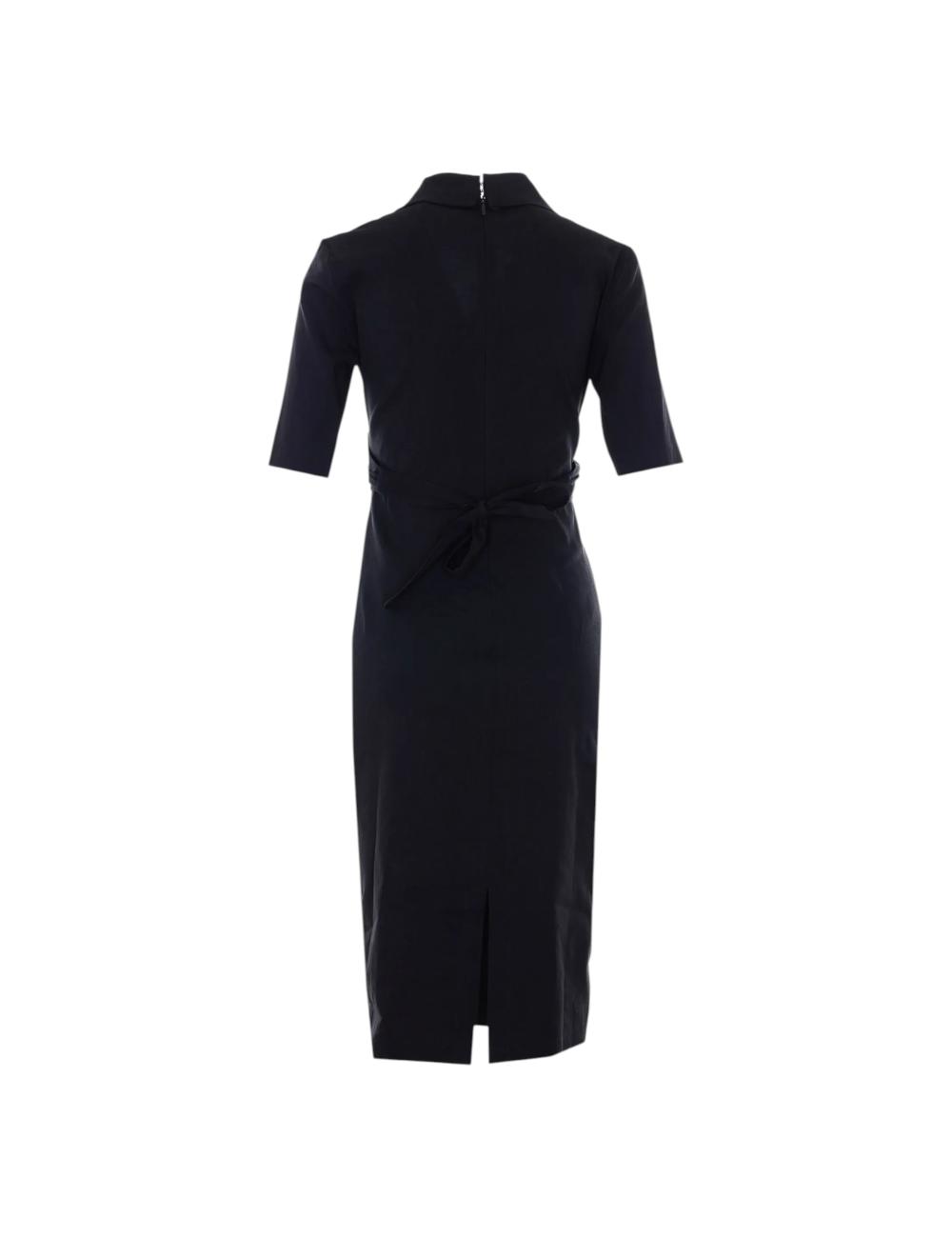 Pinko black linen sheath dress