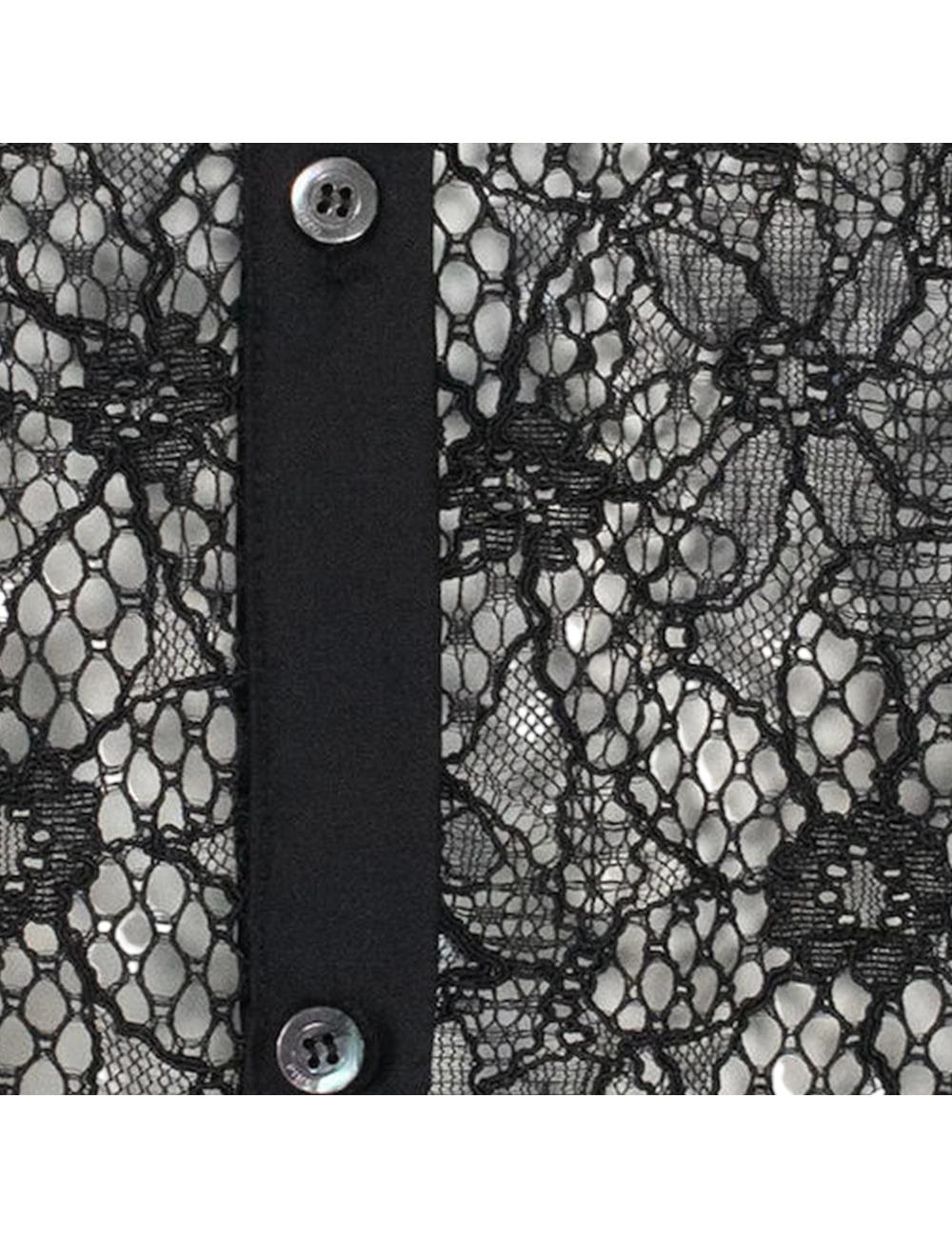 Pinko camicia nera in pizzo