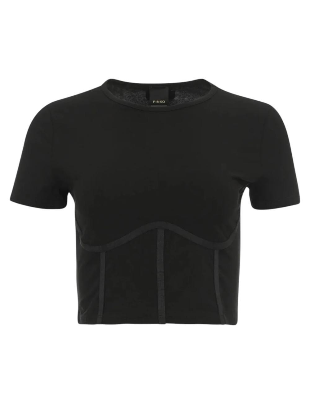 Pinko crop top nero