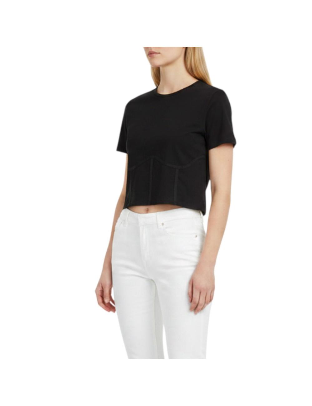 Pinko crop top nero