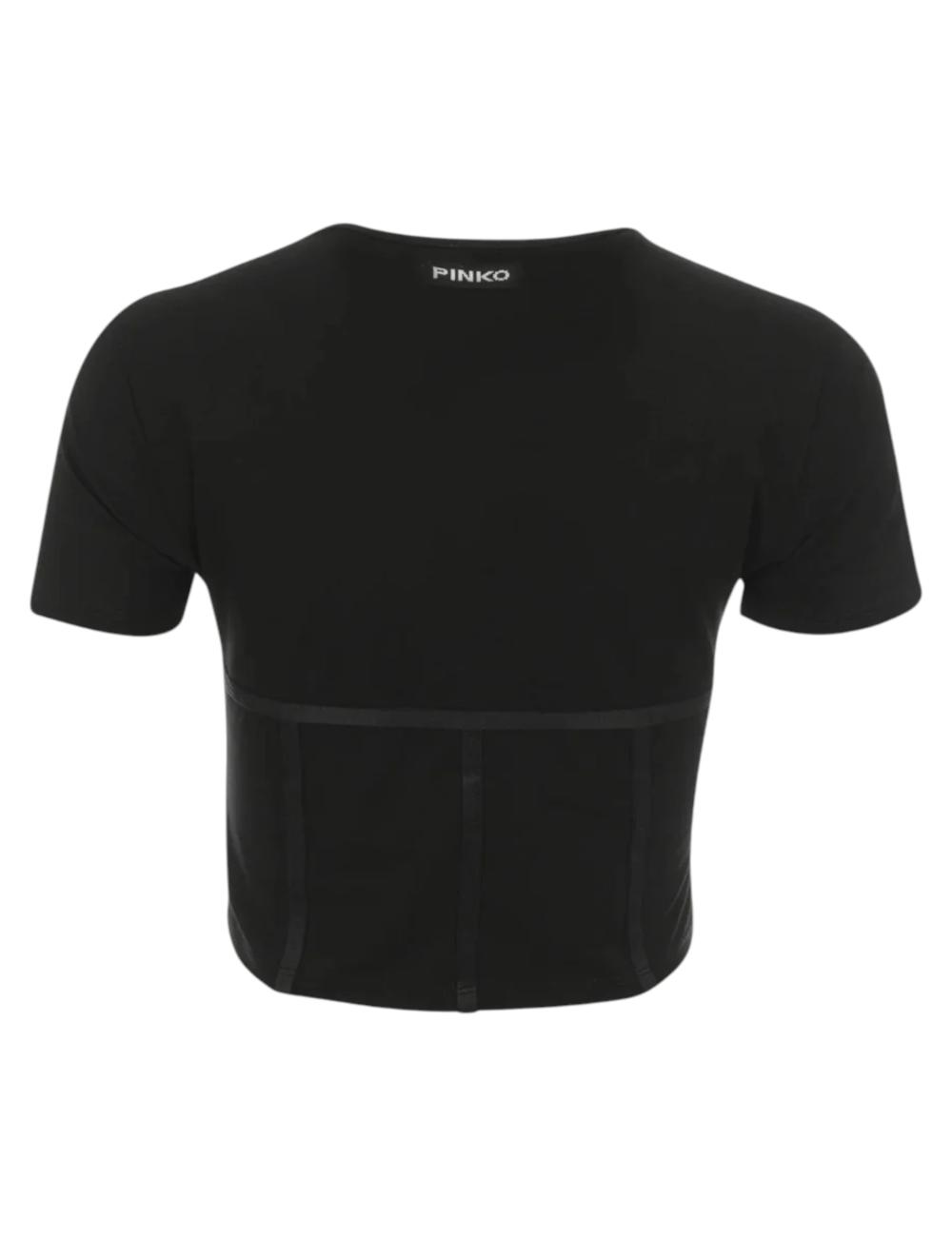 Pinko crop top nero