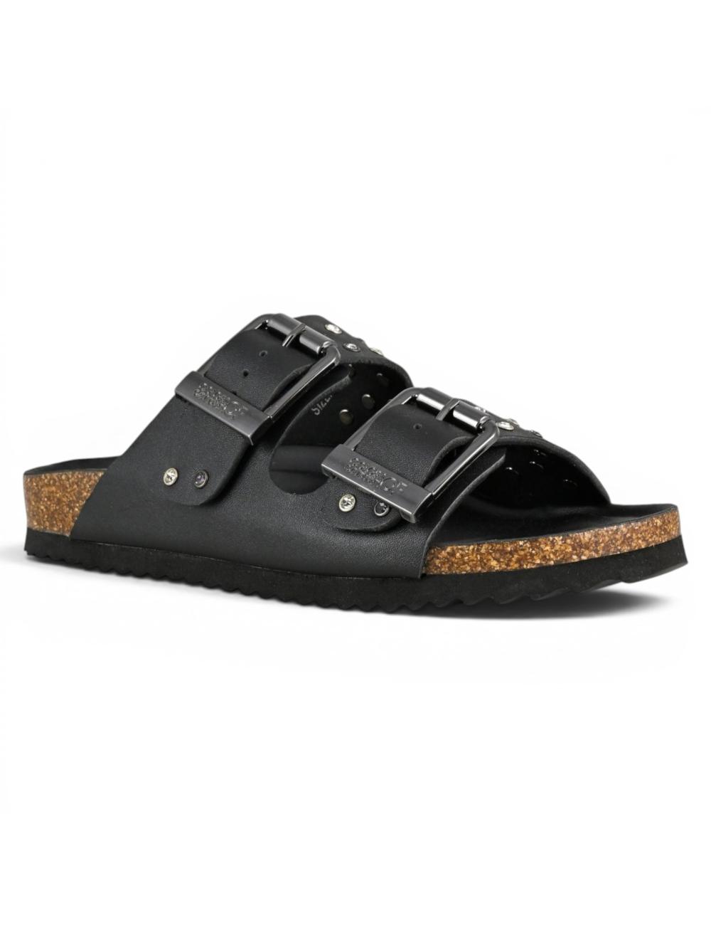Colors of California Sandali in Pelle e Strass nero