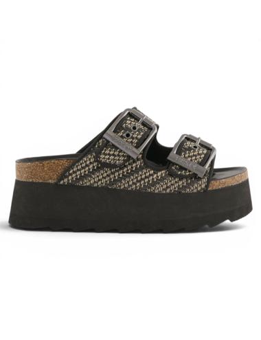 Colors of California Sandali Irvi Platform in Raffia Metallizzata