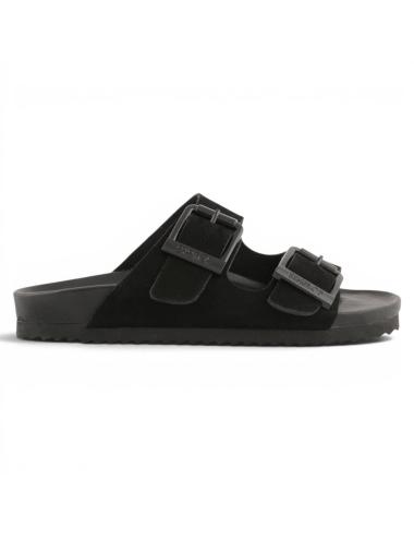 Colors of California Sandali Slofi in Pelle Scamosciata - Black