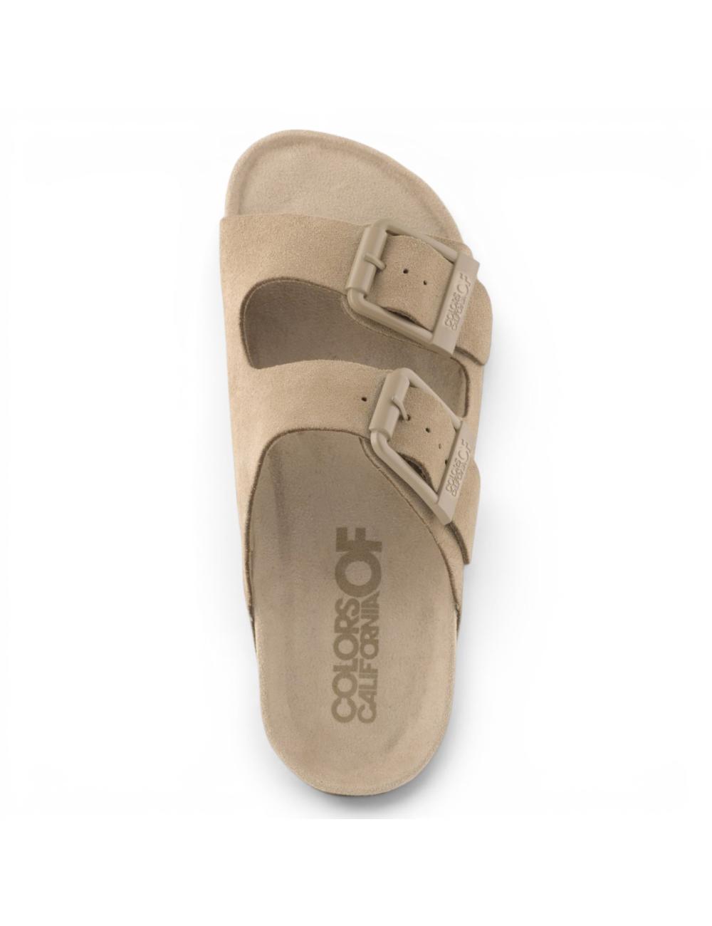 Colors of California Suede Slofi Sandals - Mud