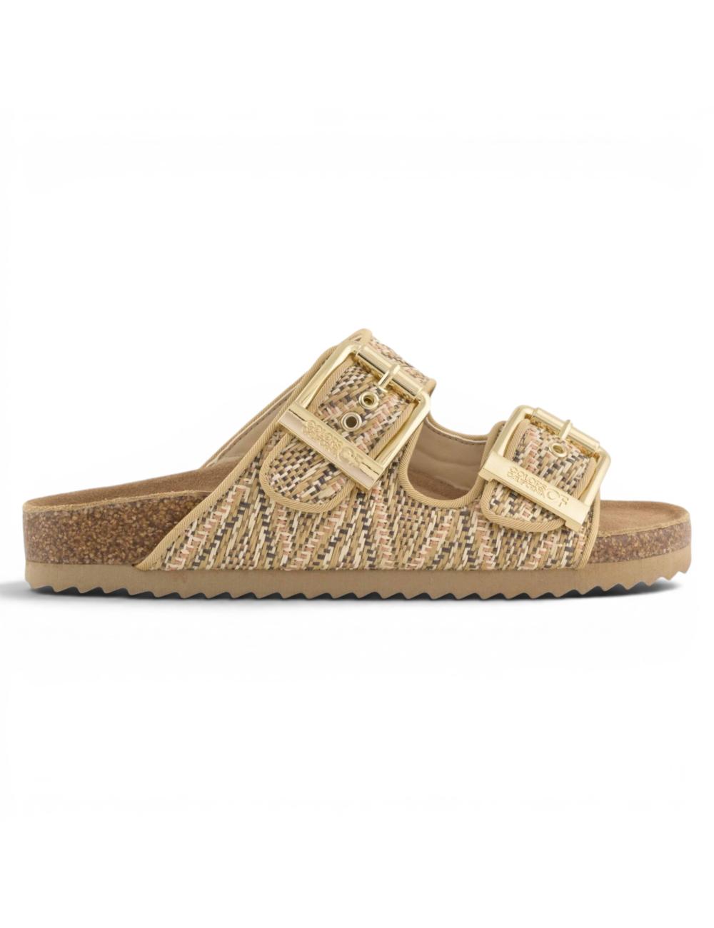 Colors of California Sandali Slofi in Raffia Sintetica