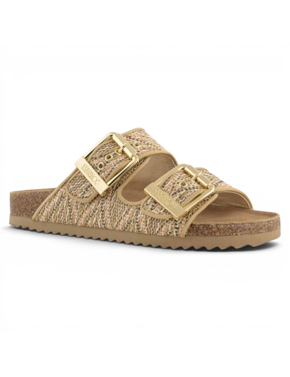 Colors of California Sandali Slofi in Raffia Sintetica