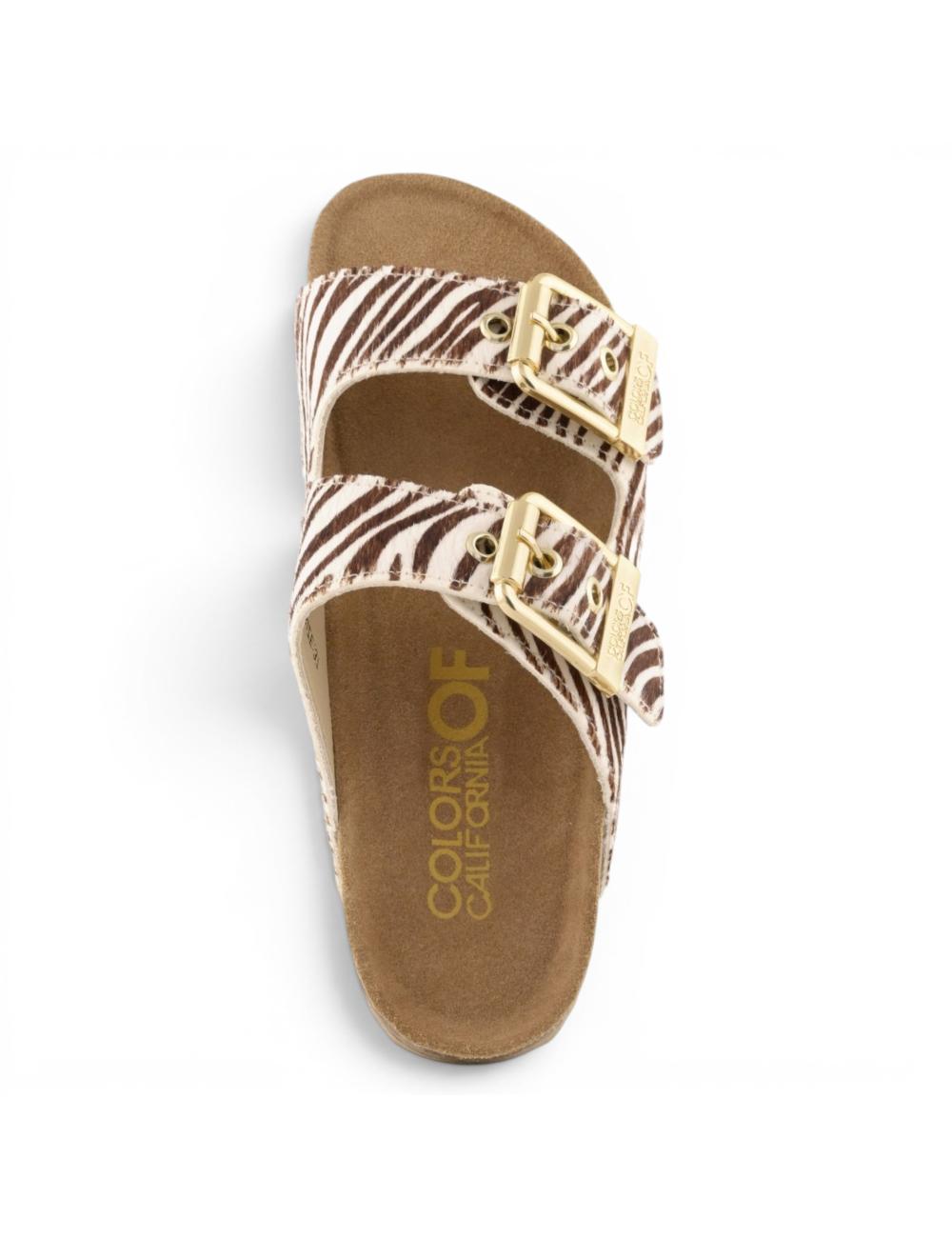 Colors of California Slofi zebra sandals