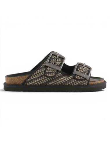Colors of California Sandali Slofiw in Raffia Metallizzata