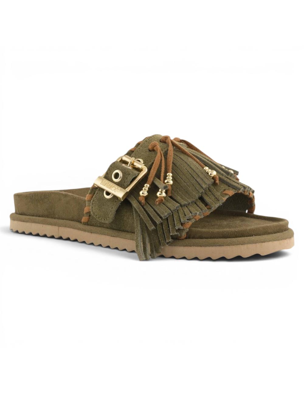 Colors of California Sandali Military con Frange