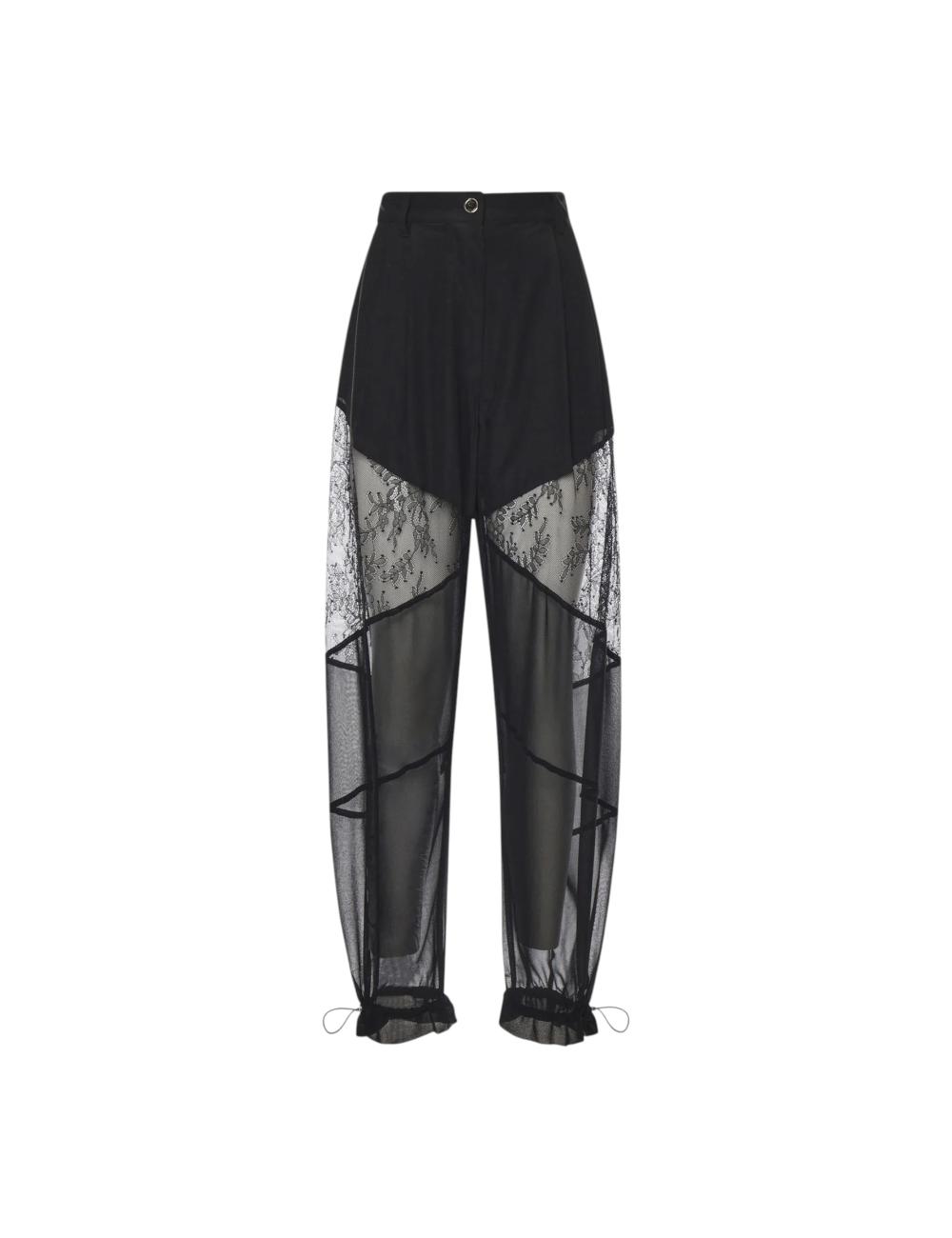 Pinko pantalone con pizzo nero
