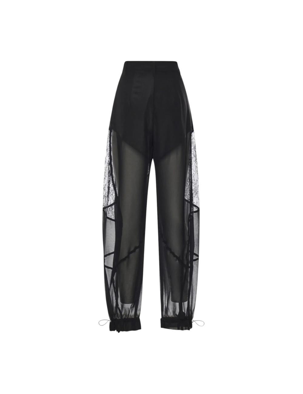 Pinko pantalone con pizzo nero