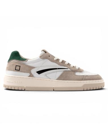 Date men's sneakers Torneo white green