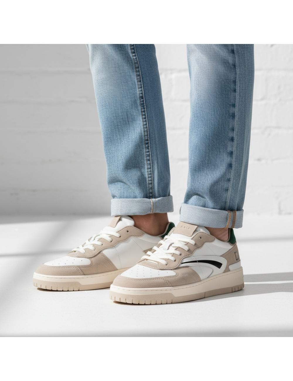 Date sneakers uomo Torneo bianco verde