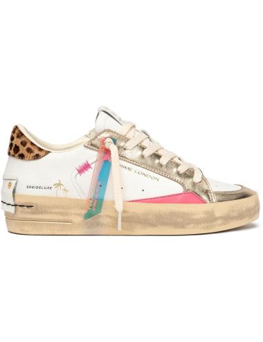 Crime London women's sneakers SK8 wedge animalier