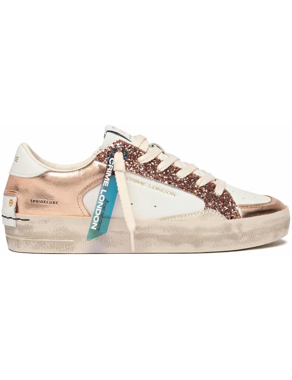 Crime London sneakers SK8 deluxe oro rosa