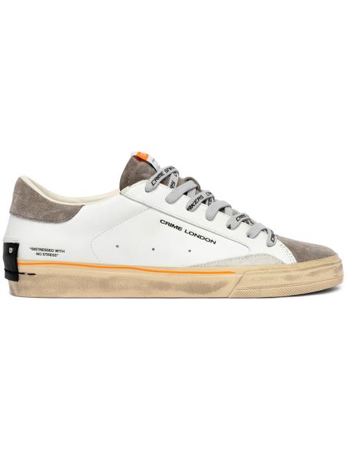 Crime London sneakers uomo Distressed 2.0 bianco grigio