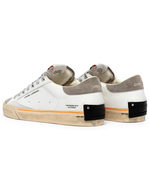 Crime London sneakers uomo Distressed 2.0 bianco grigio