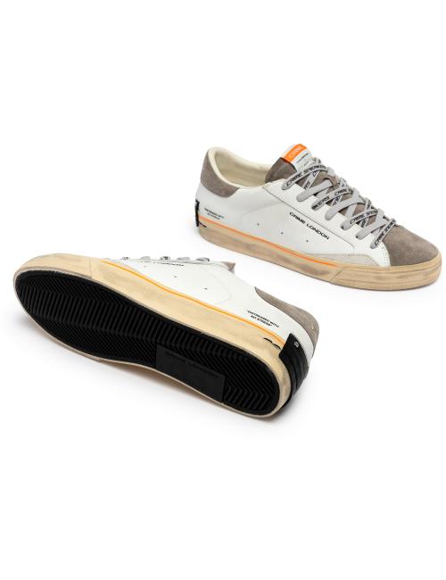 Crime London sneakers uomo Distressed 2.0 bianco grigio