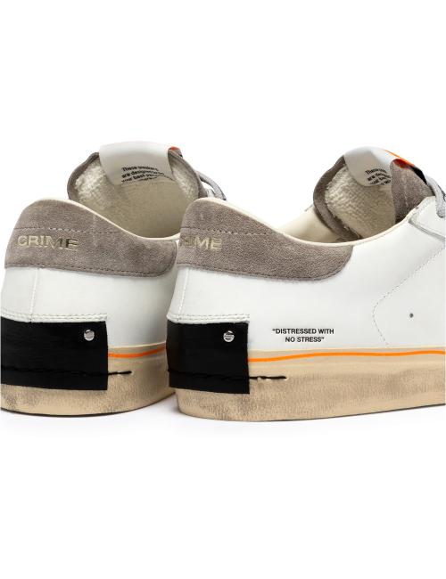 Crime London sneakers uomo Distressed 2.0 bianco grigio